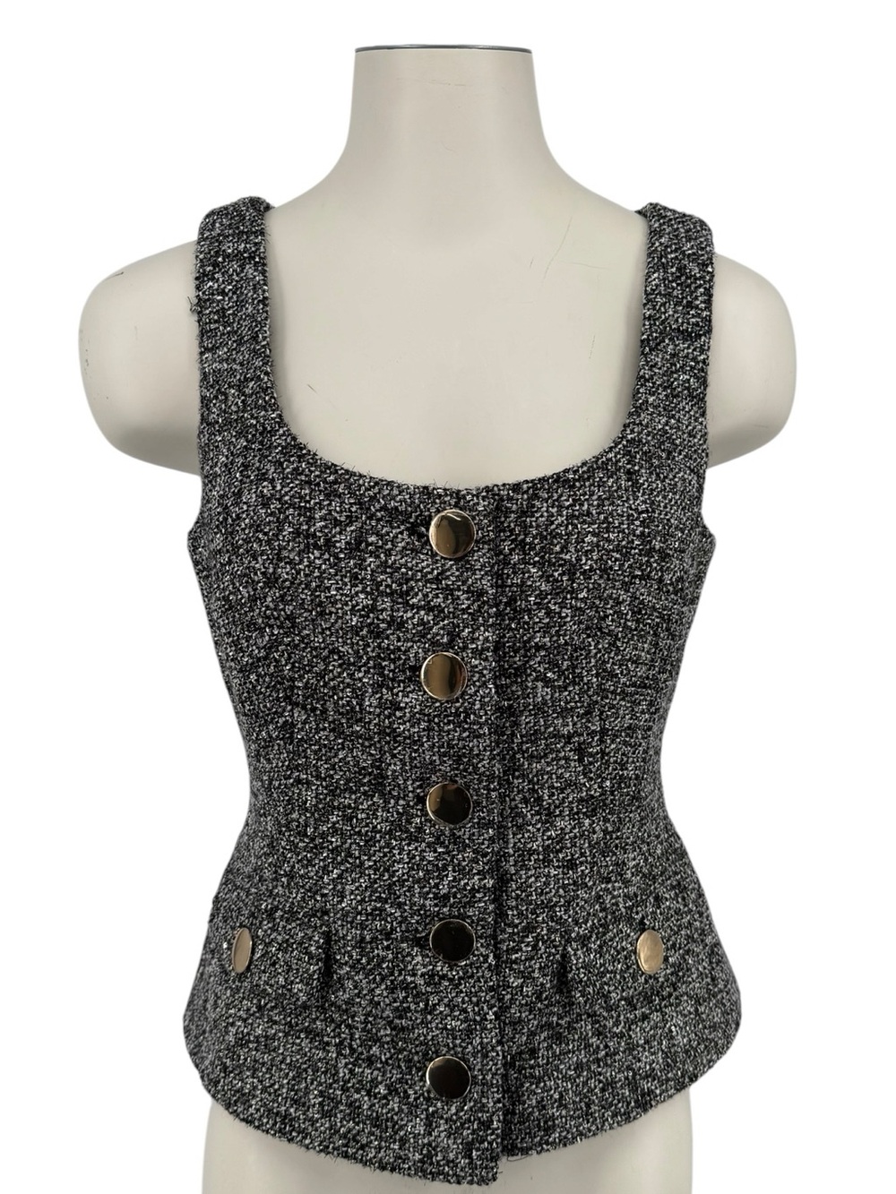Toccin Georgia Scoop Tweed Vest 395
